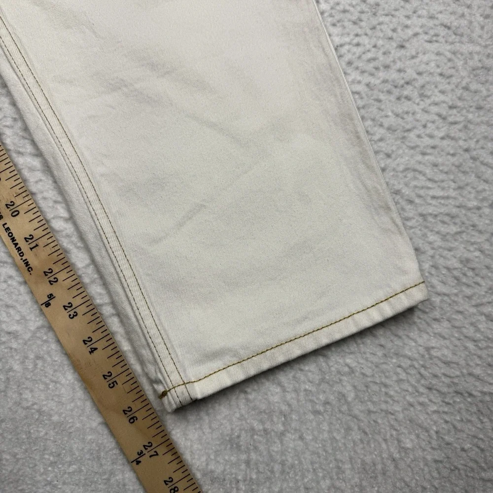 Elizabeth and James High‎ Rise Vintage Straight White Denim Pants Women's 16
